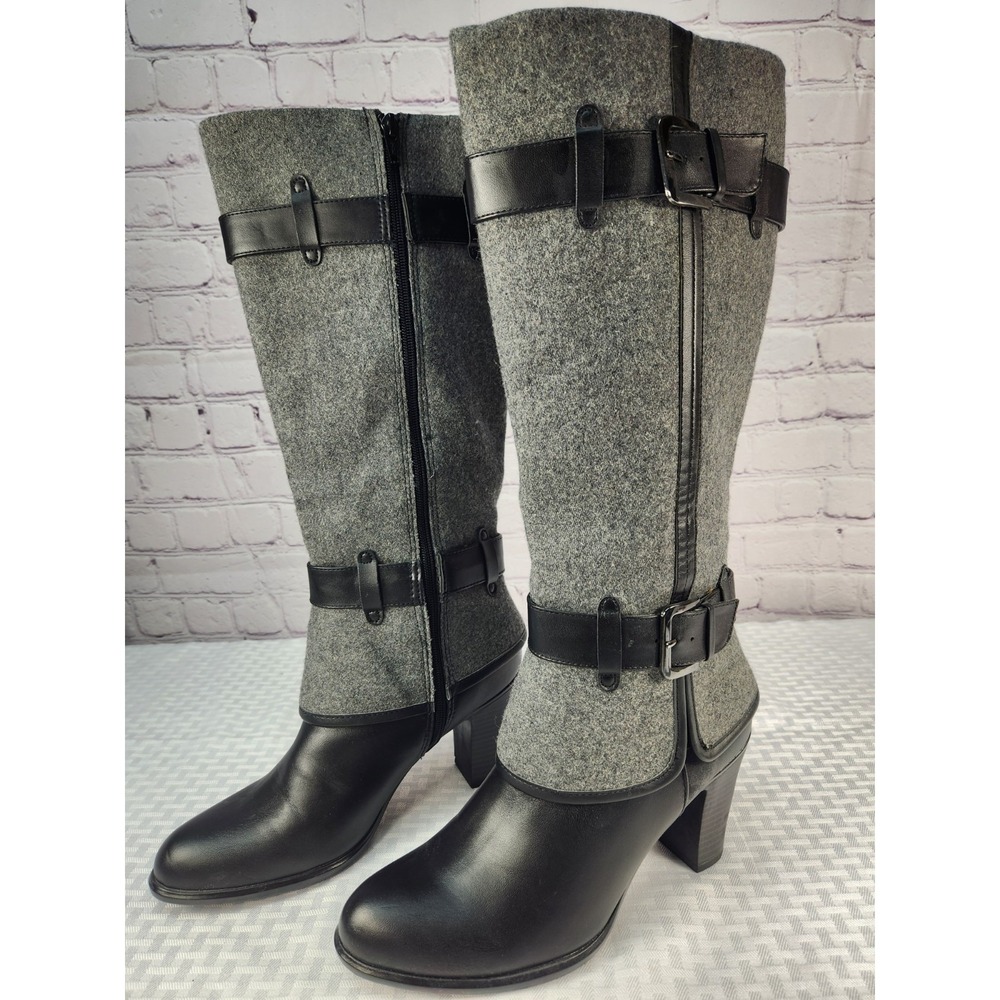 Sole Sensibility Women's Boots 9 Gray & Black Excellent Condition